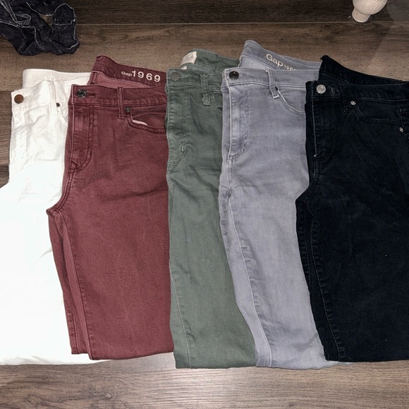 GAP Pants - GAP Women's Skinny Pants - White, Burgundy, Olive, Gray, Black